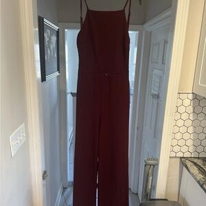 Elegant Burgundy Jumpsuit